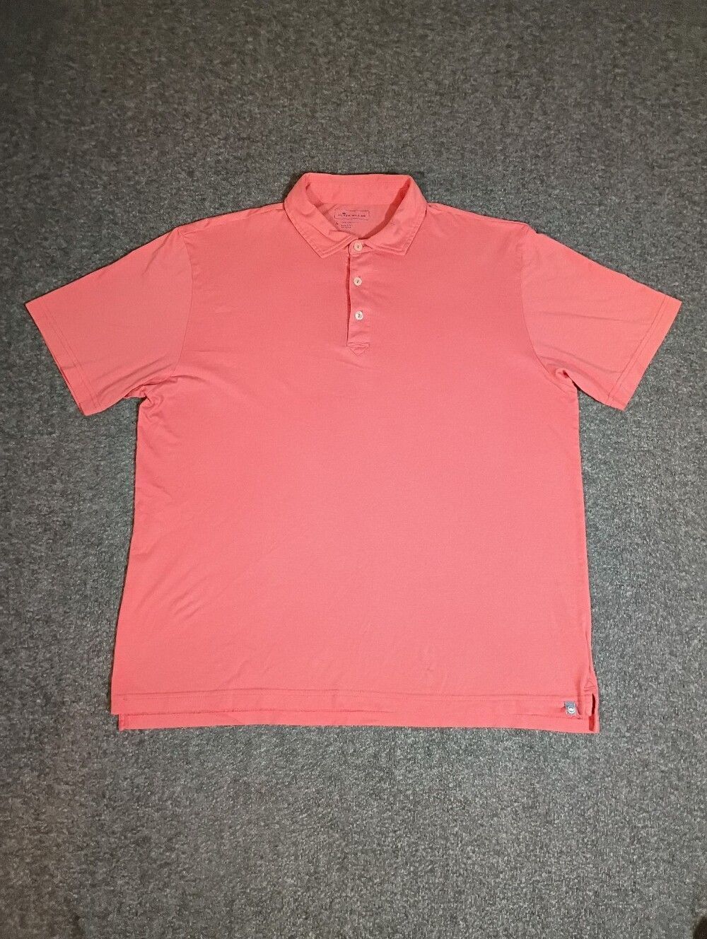 Peter Millar Polo Shirt Large Pink Coral Pima Cotton Luxury Golf Casual Peru To